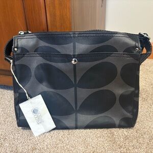 Orla Kiely Fielder Crossbody Bag - Solid Stem Gray
